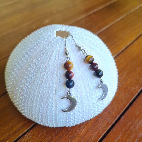 Boucles d'oreilles Lune triple protection – Image 3
