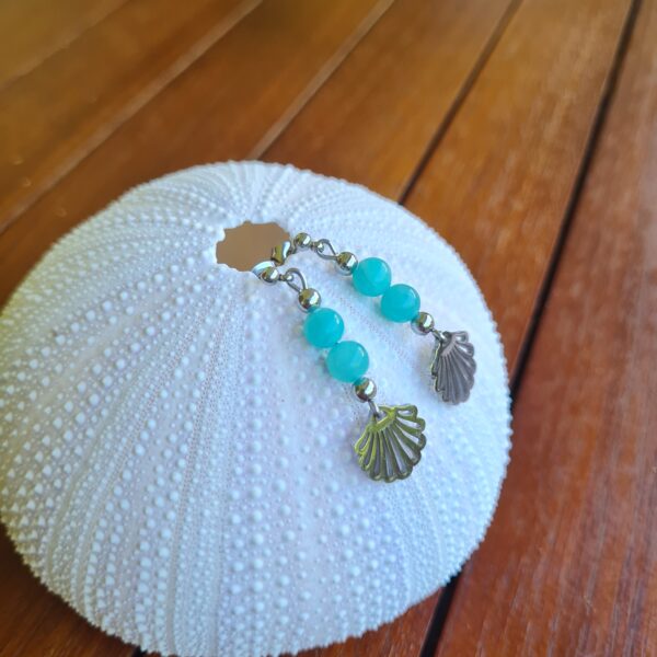 Boucles d'oreilles Coquillage Amazonite – Image 3