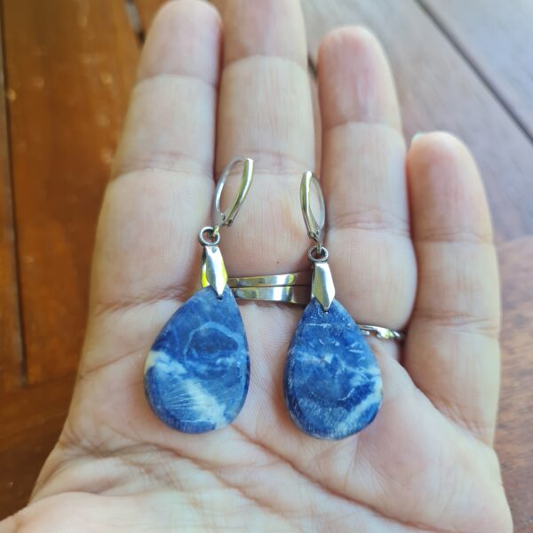 Boucles d'oreilles Sodalite – Image 4