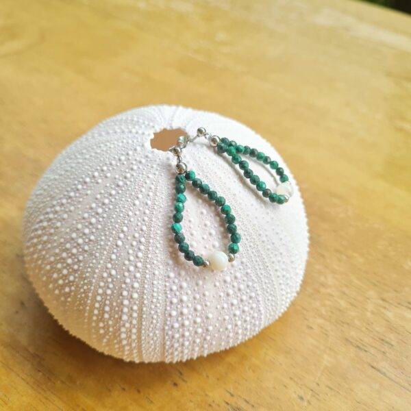 Boucles d'oreilles Scarlett malachite