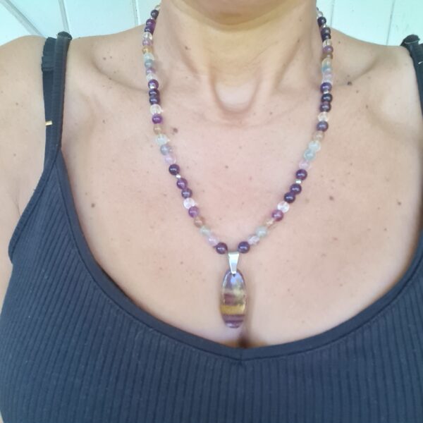 Collier modèle unique Fluorite
