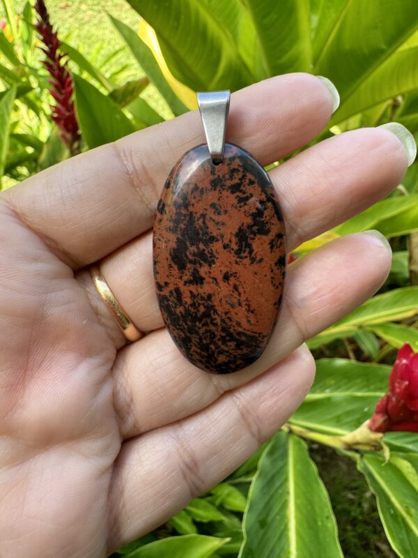Pendentif Obsidienne acajou