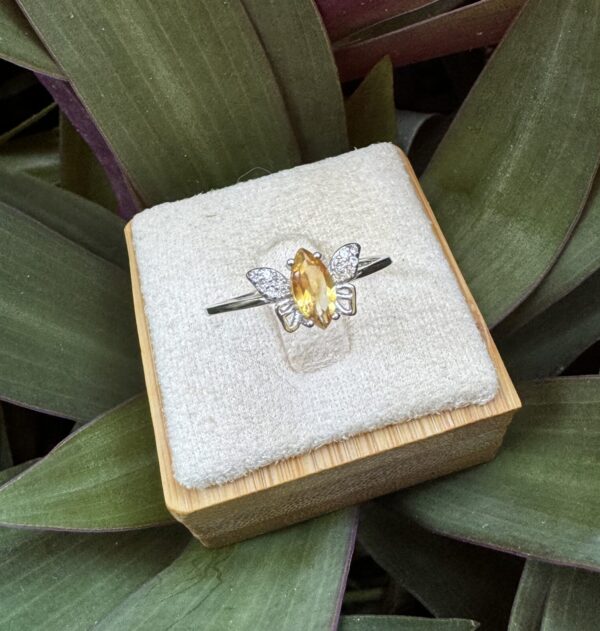 Bague papillon Citrine