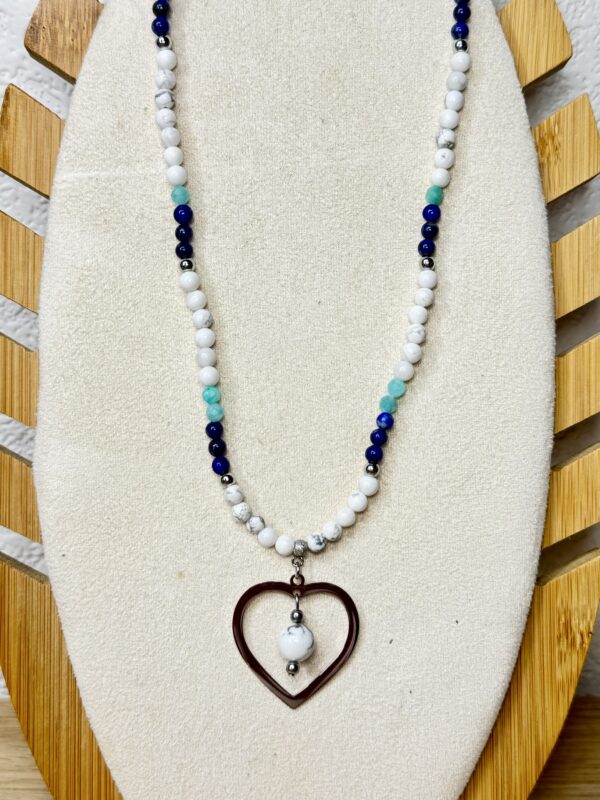 Collier Coeur Howlite – Image 3