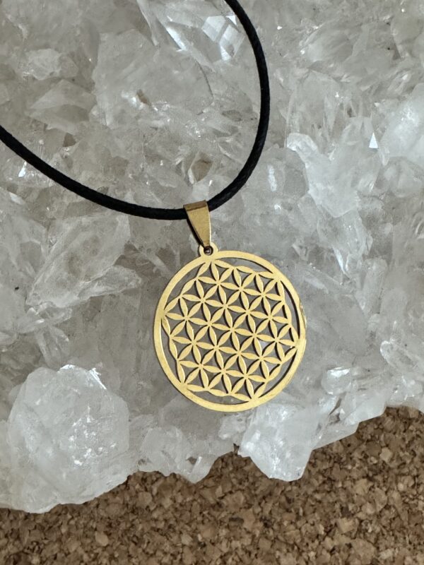 Pendentif fleur de vie doré
