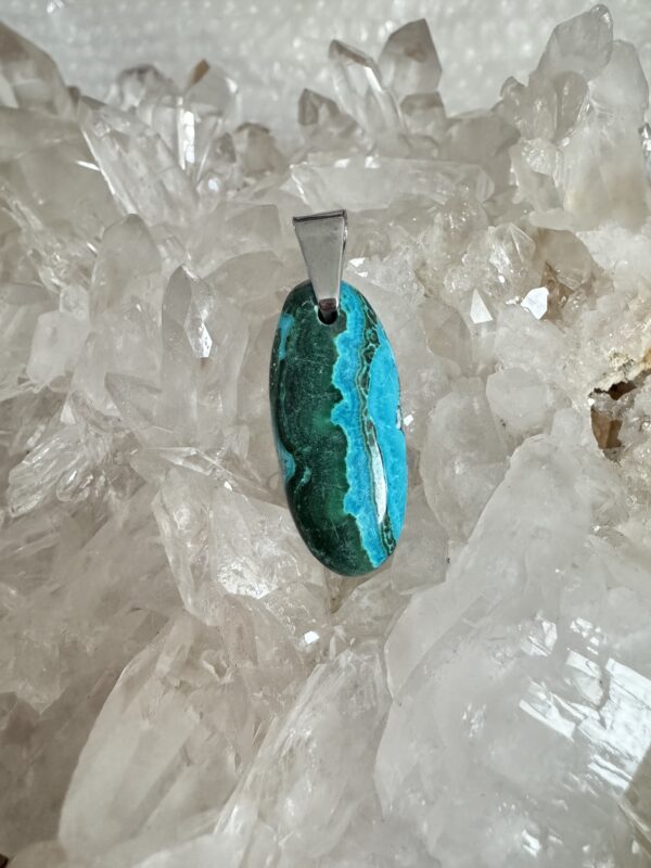 Pendentif chrysocole malachite AAA