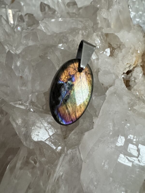 Pendentif labradorite multicolore AAA – Image 3