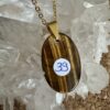 Pendentif doré Oeil de tigre – Image 3