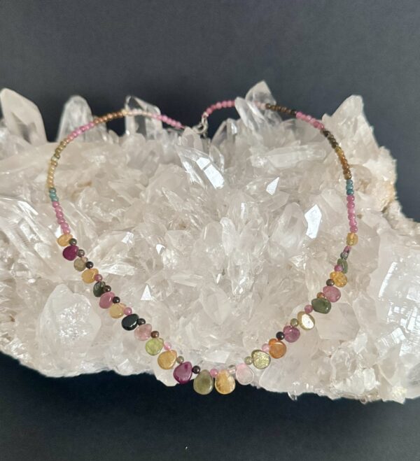 Collier modèle unique Tourmaline multicolore AAA – Image 4