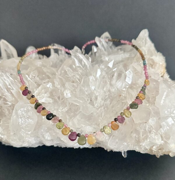 Collier modèle unique Tourmaline multicolore AAA – Image 3
