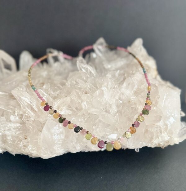 Collier modèle unique Tourmaline multicolore AAA – Image 2